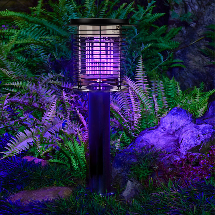 Wodoodporna Lampa Przeciw Komarom z Dualnym Zasilaniem Słonecznym i USB – Stal Nierdzewna, LED, 60 cm wysokości 1