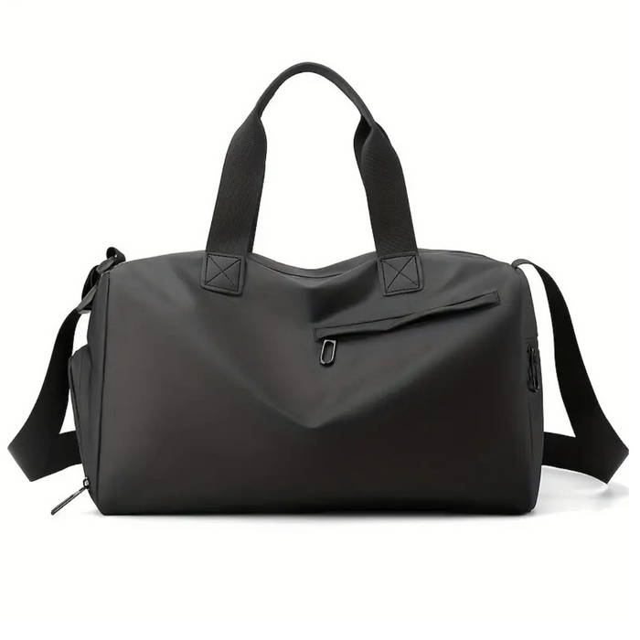 Wodoodporna Torba Sportowa Damska z Przegródką na Buty – Uniwersalna Torba Treningowa, Czarna 39x23x22 cm 0