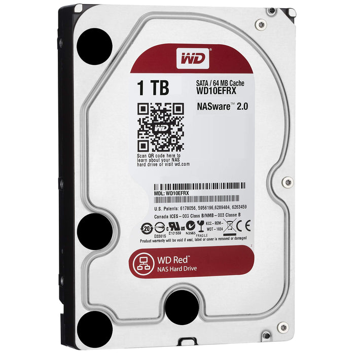 WD Red 1TB NAS Hard Drive - 5400 RPM Class, SATA 6 Gb/s, 64 MB Cache, 3.5" - WD10EFRX