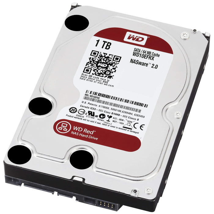 WD Red 1TB NAS Hard Drive - 5400 RPM Class, SATA 6 Gb/s, 64 MB Cache, 3.5" - WD10EFRX