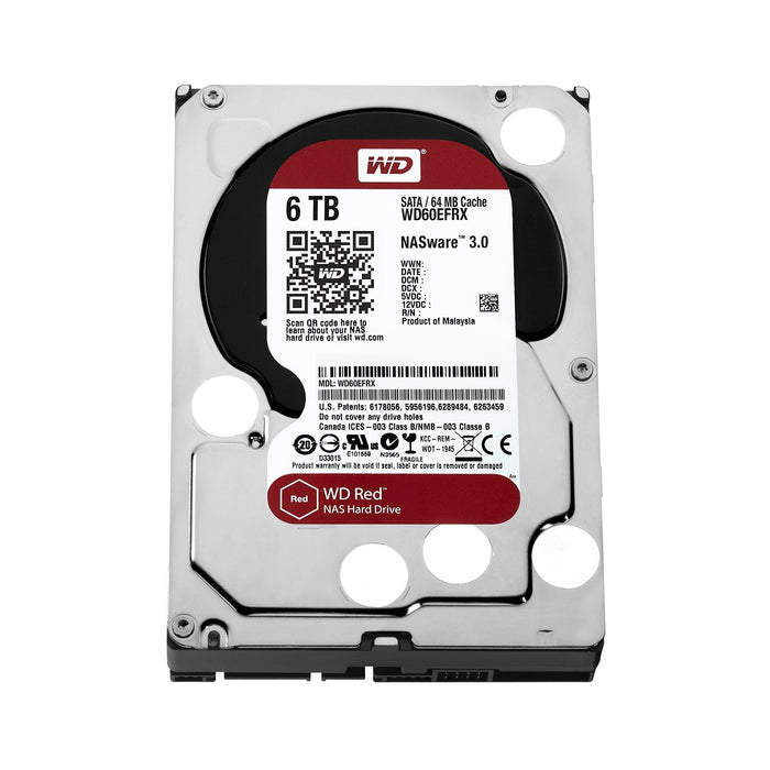 WD Red 6TB NAS Hard Drive - 5400 RPM Class, SATA 6 Gb/s, 64 MB Cache, 3.5" - WD60EFRX