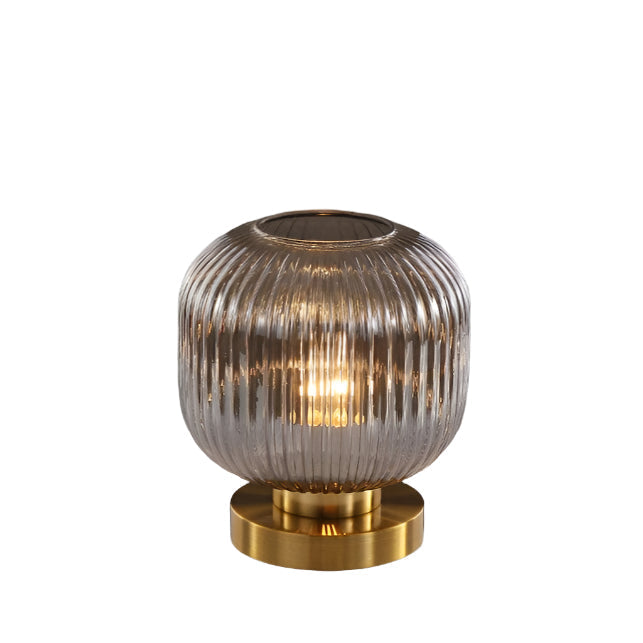 Lampa Stołowa Szklana Krystalowa w Białym i Szarym - Nowoczesne Lampy Stołowe do Salonu, Elegancki Design 5