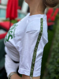 White Detty Decemba Airlines Top With HandBeaded Ashoke Detail
