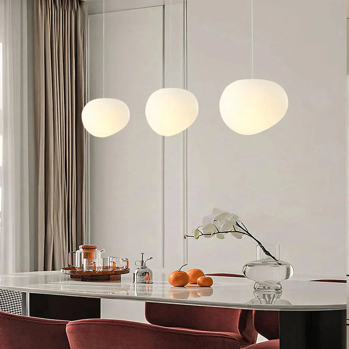 Lampa wisząca z białego kamienia – Elegancka i Nowoczesna 3