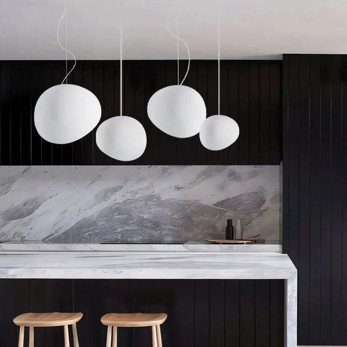Lampa wisząca z białego kamienia – Elegancka i Nowoczesna 5