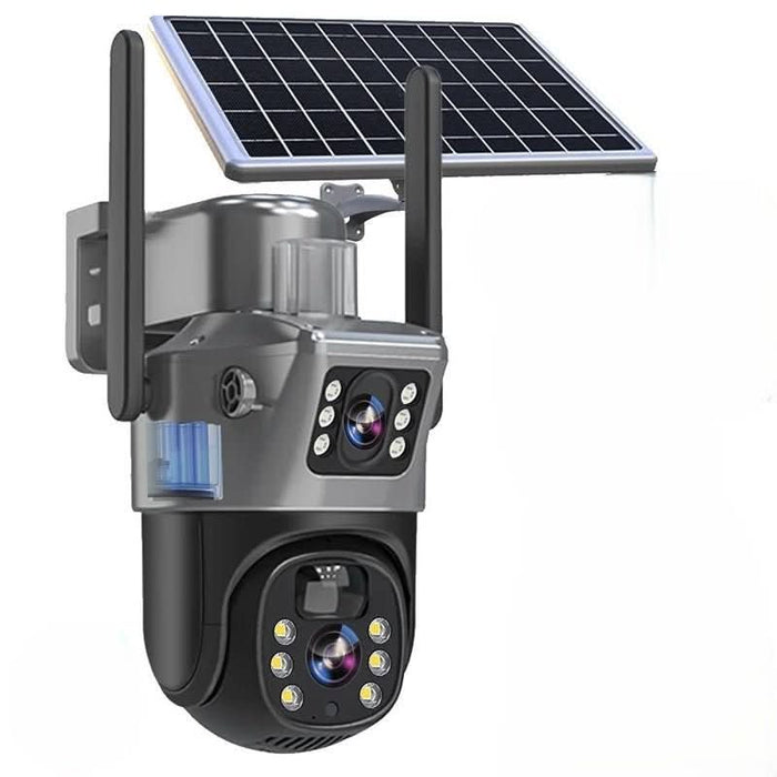 Bezprzewodowa Kamera Bezpieczeństwa 4K z 360° Widokiem i 10-krotnym Zoomem, Wodoodporna z Inteligentną Detekcją 0