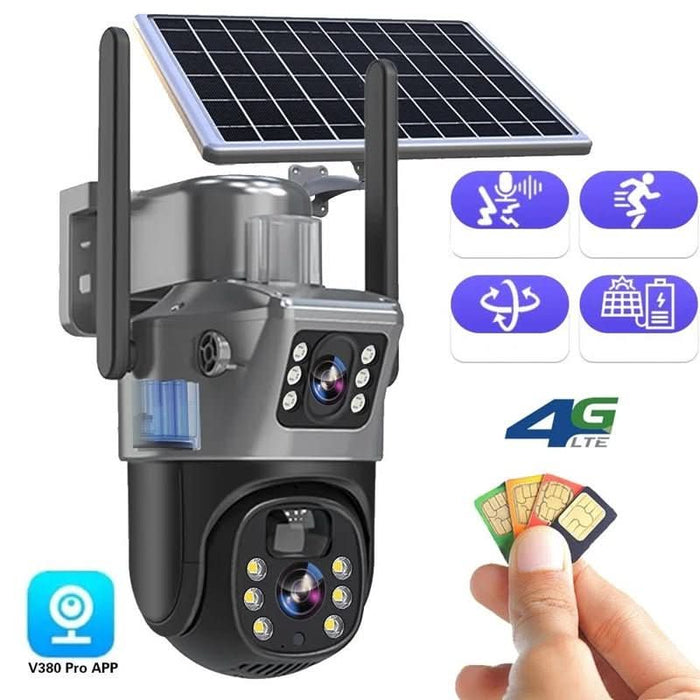 Bezprzewodowa Kamera Bezpieczeństwa 4K z 360° Widokiem i 10-krotnym Zoomem, Wodoodporna z Inteligentną Detekcją 2