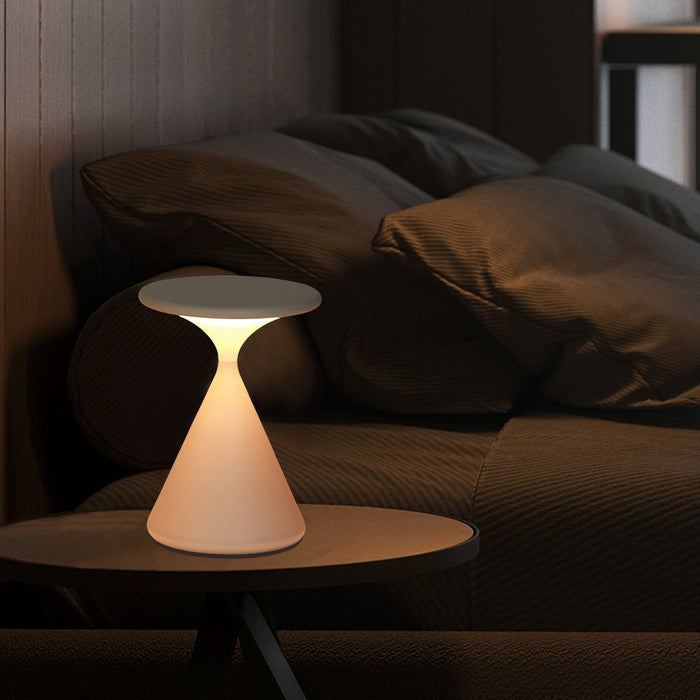 Bezprzewodowa lampa stołowa w kształcie klepsydry – Nowoczesny design i funkcjonalność 7