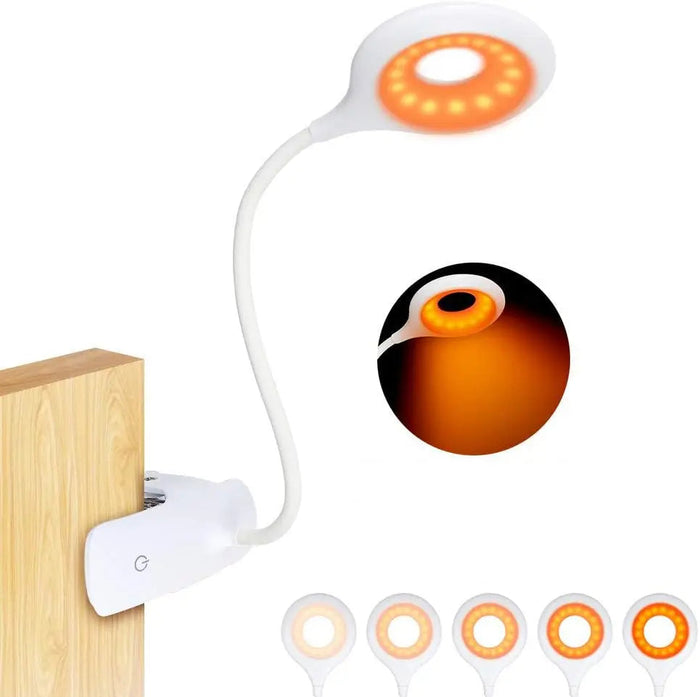Bezprzewodowa Lampka Biurkowa LED z Zaciskiem – Regulowana Jasność, Elastyczne Ramię, Kompaktowy Design 0