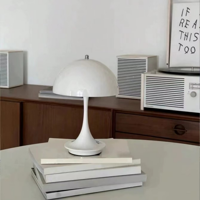 Lampa Stołowa Bezprzewodowa LED z Regulacją Jasności – Minimalistyczna Lampka Nocna do Sypialni i Salonu 4