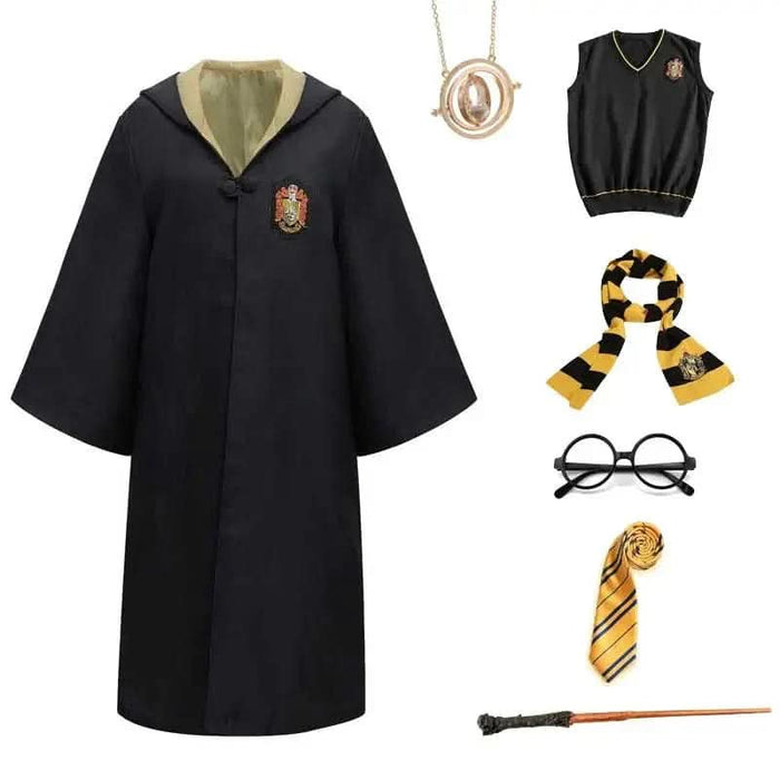 Zestaw Kostiumu Czarodzieja z Płaszczem i Różdżką dla Dzieci i Dorosłych – Idealny na Halloween i Cosplay 5