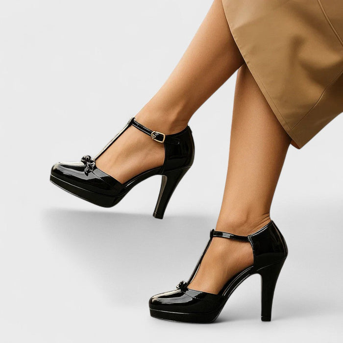 Ortopedyczne buty damskie na obcasie z wyściełaną wkładką i solidnym obcasem – nowoczesny, elegancki design 6