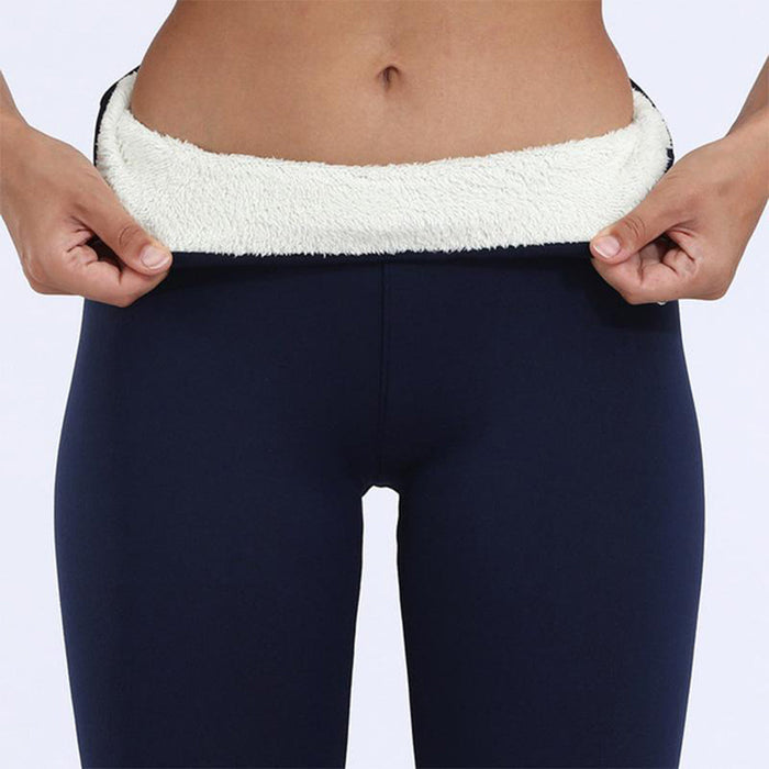 Damskie Legginsy Termiczne z Podszewką, Elastyczny Pas, Czarne, Szare, Granatowe – Idealne na Zimowe Dni 3