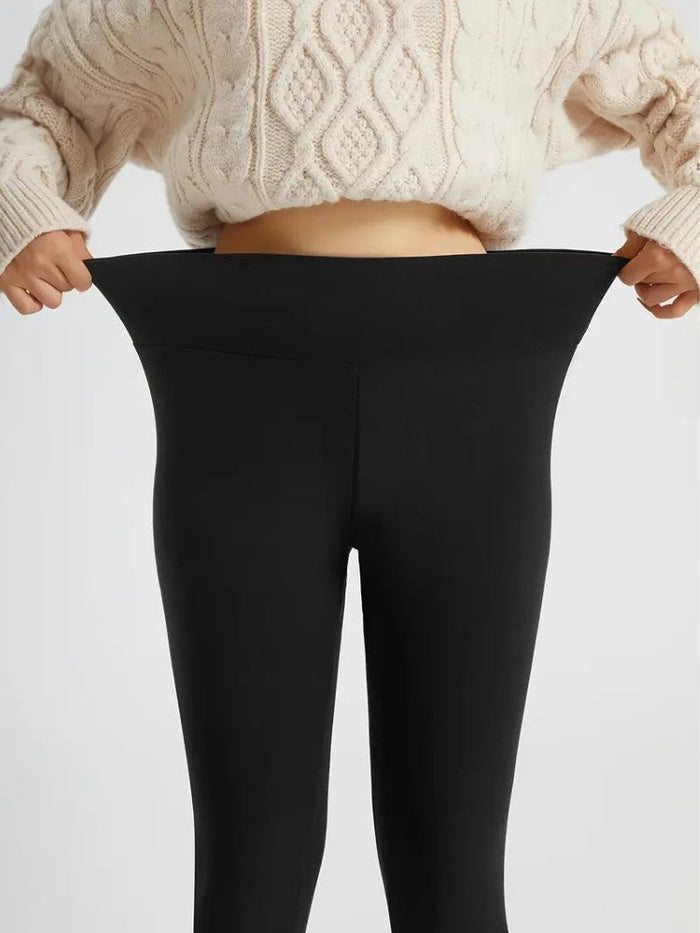Ciepłe Legginsy Sportowe Damskie z Wysokim Stanem – Polarowe Legginsy Termiczne na Zimowe Aktywności 4