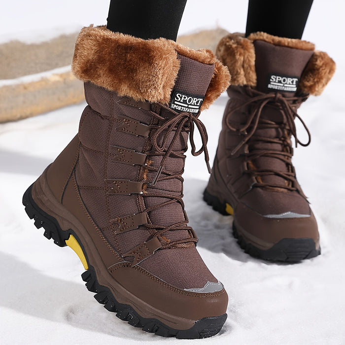Damskie buty zimowe z miękką wyściółką i antypoślizgową podeszwą – wytrzymałe obuwie outdoorowe na zimne dni 4