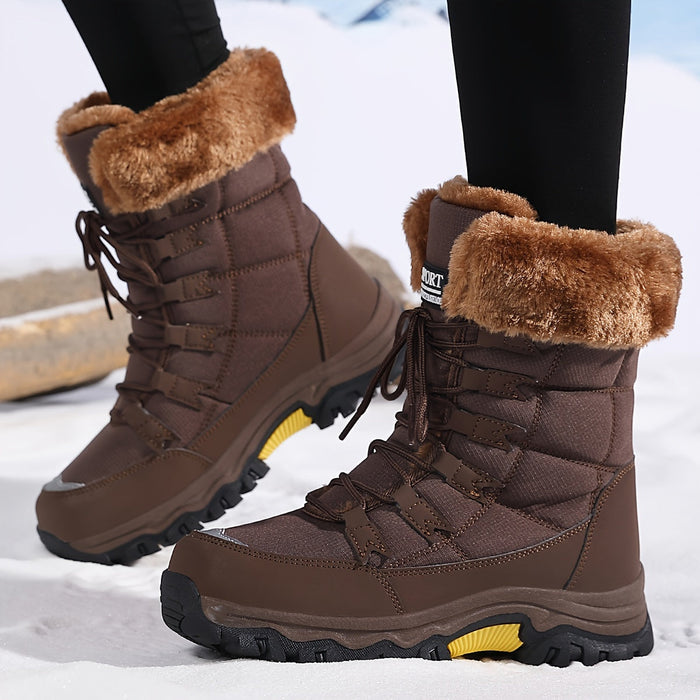 Damskie buty zimowe z miękką wyściółką i antypoślizgową podeszwą – wytrzymałe obuwie outdoorowe na zimne dni 5