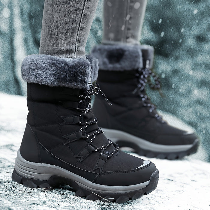 Damskie buty zimowe z miękką wyściółką i antypoślizgową podeszwą – wytrzymałe obuwie outdoorowe na zimne dni 7