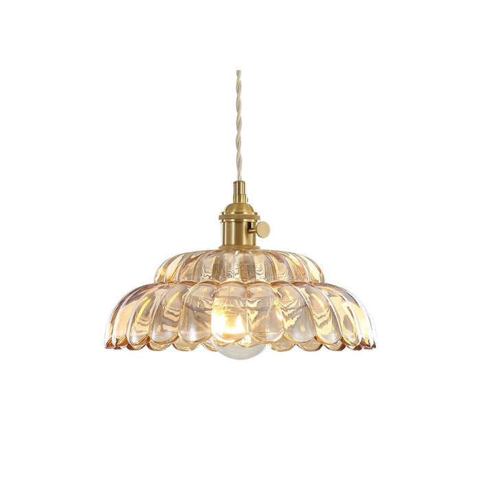 Lampa Wisząca Aurelia Blask z Drewna i Szkła do Salonu, Kuchni i Jadalni – Idealna Lampa Nad Stół, 20-25 cm 1