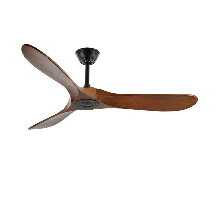 Drewniany Wentylator Sufitowy z Metalową Ramą i Pilotem – Elegancki Design 0