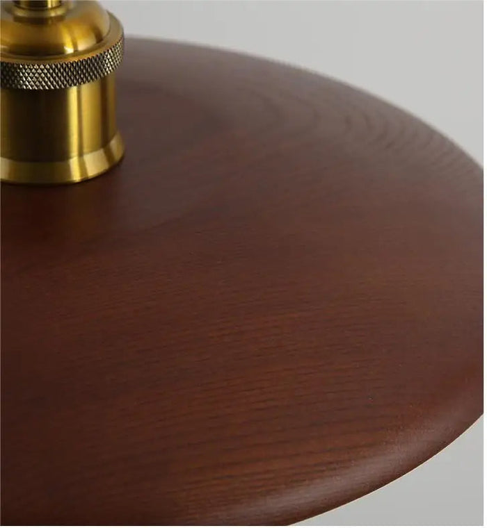 Drewniana Lampa Wisząca LED – Nowoczesny Design z Witrażem 3