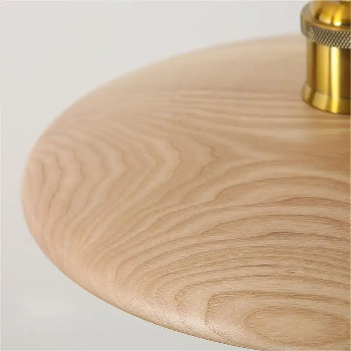 Drewniana Lampa Wisząca LED – Nowoczesny Design z Witrażem 7