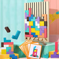 Drewniana Gra Edukacyjna Montessori dla Dzieci od 3 do 5 Lat – Kolorowa Gra Logiczna TetraWood 0