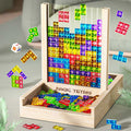 Drewniana gra planszowa Tetris – Ekologiczna gra logiczna dla całej rodziny 0