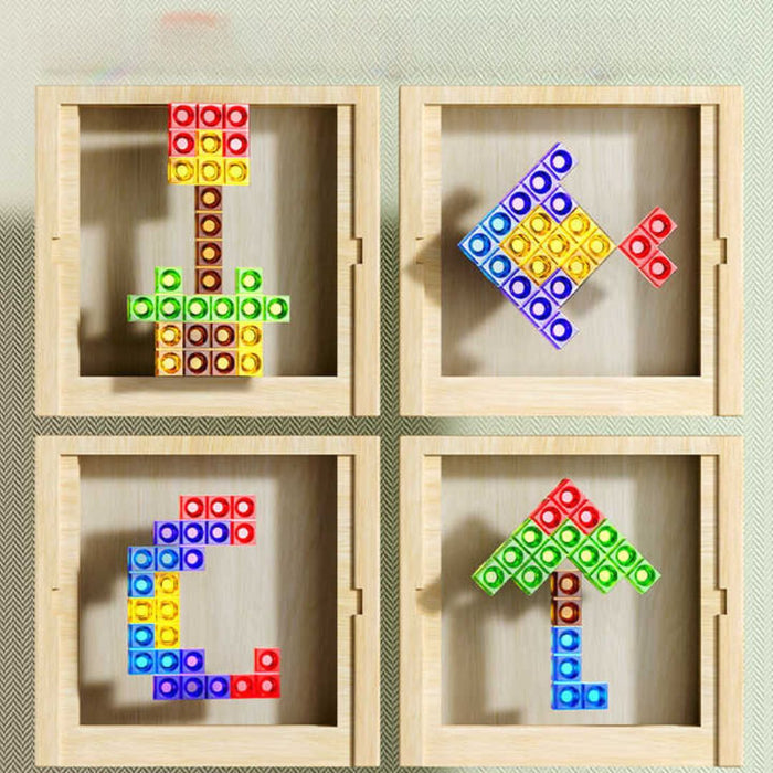 Drewniana gra planszowa Tetris – Ekologiczna gra logiczna dla całej rodziny 2