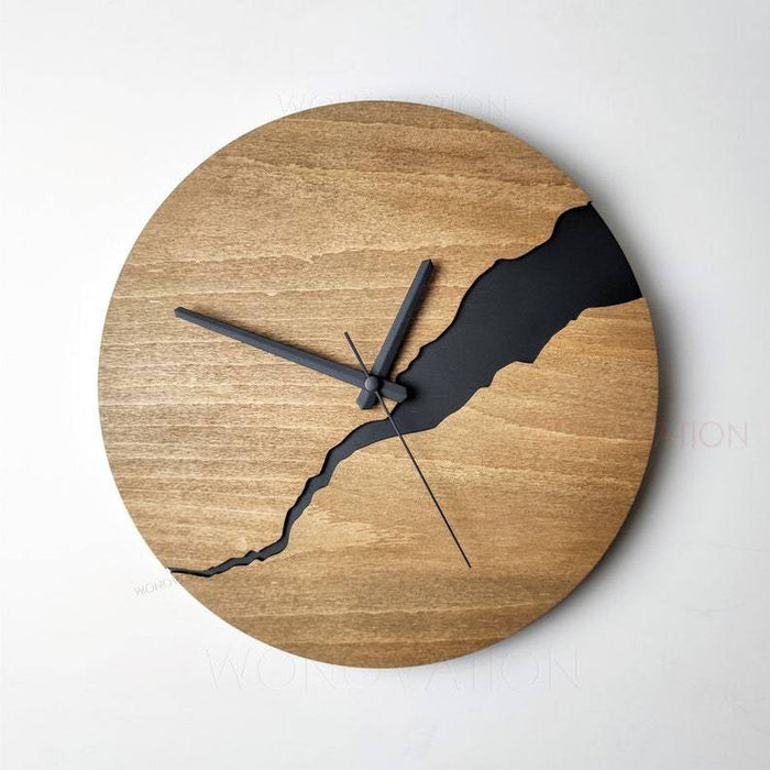 Drewniany zegar ścienny o minimalistycznym designie – 30 cm, rustykalny, wysokiej jakości wystrój 4