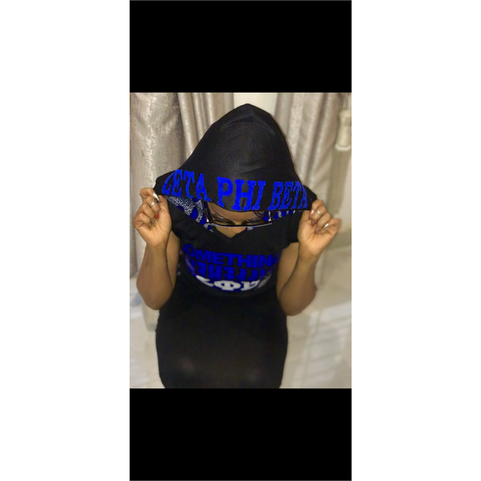 Zeta Phi Beta Midi Luxury Velvet Appliqué.